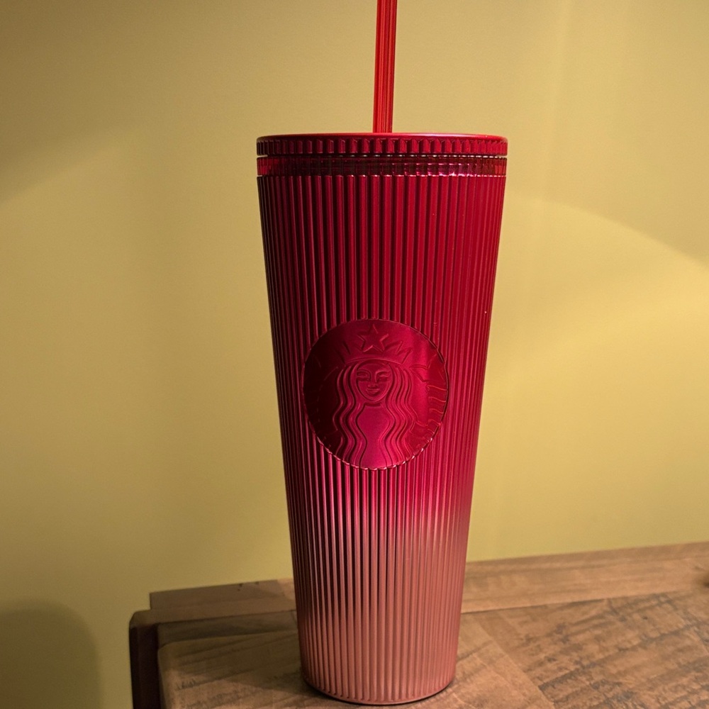Starbucks Gradient Red Tumbler with Straw